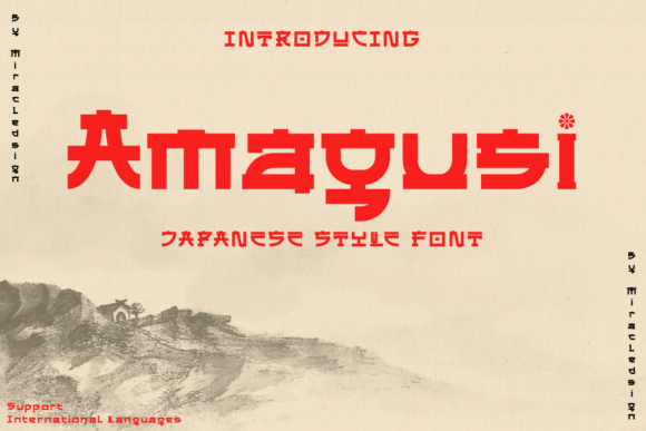 Amagusi: A Japanese-Inspired Display Font for Handmade Charm
