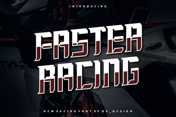 Faster Racing: A Bold, Authentic Display Font for Branding