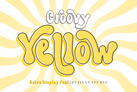 Groovy Yellow: A Playful Display Font for Thoughtful Editorial Moments