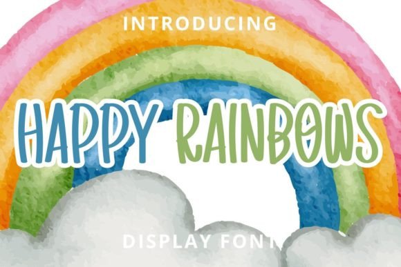 Happy Rainbows: A Playful Display Font for Editorial Charm