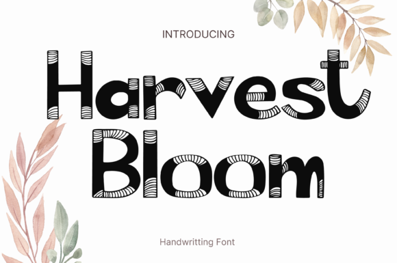 Harvest Bloom: A Whimsical Display Font That Elevates Handmade Goods