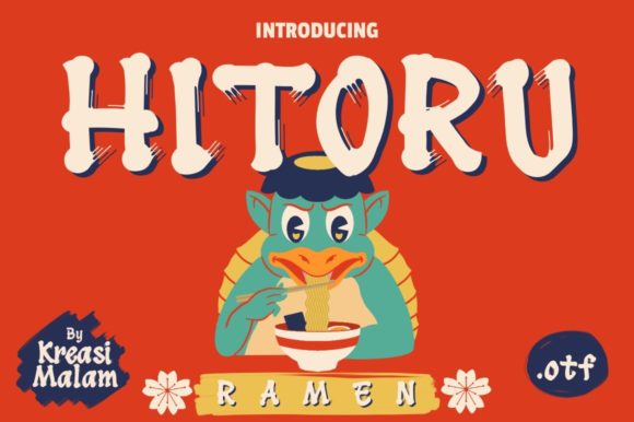 Hitoru Ramen: A Handmade Japanese Display Font That Breathes Calm Into Your Layouts