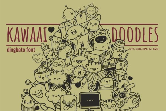 Kawaai Doodles: A Playful Display Font with Editorial Heart