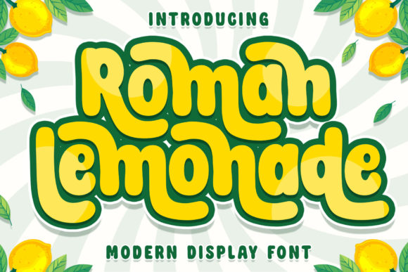 Roman Lemonade: A Playful Display Font for Handmade Brands