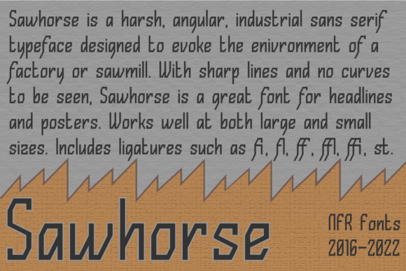 Sawhorse Display Typeface for Bold Handmade Brands