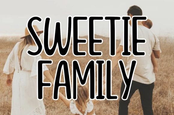 Sweetie Family Font: Playful Display Type for Handmade Labels & Printables